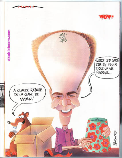 Caricature Claude Rajotte - WOW Aout 1989
